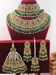 Shahida Necklace Set-Green