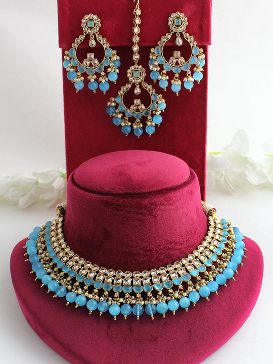 Jiya Necklace Set-Turquoise