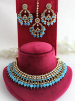 Jiya Necklace Set-Turquoise