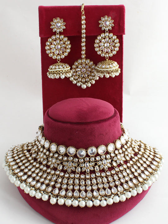 Rabia Necklace Set-White