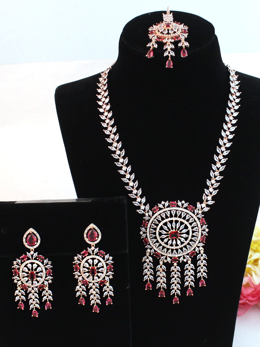 Evanshi Necklace Set-Pink