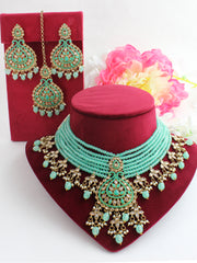 Zaira Necklace Set-Sage Green