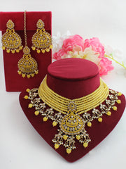 Zaira Necklace Set-Yellow