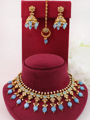 Dhwani Necklace Set-Turquoise