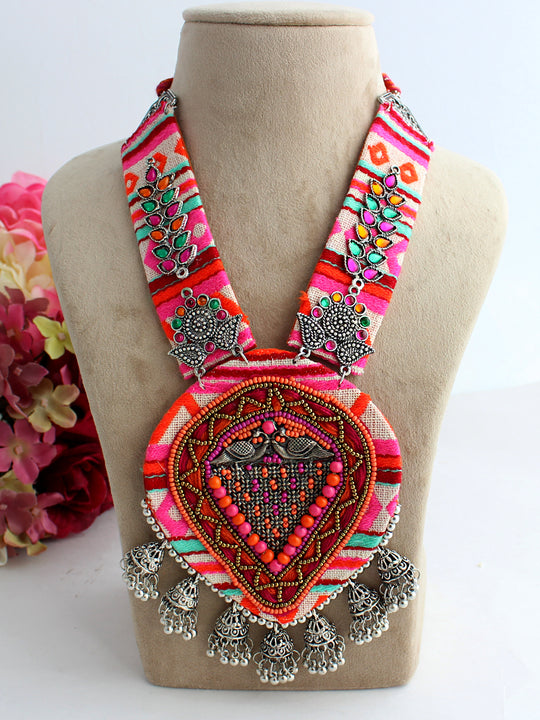 Sherin Necklace-Pink