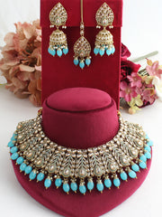 Suhana Necklace Set-Turquoise