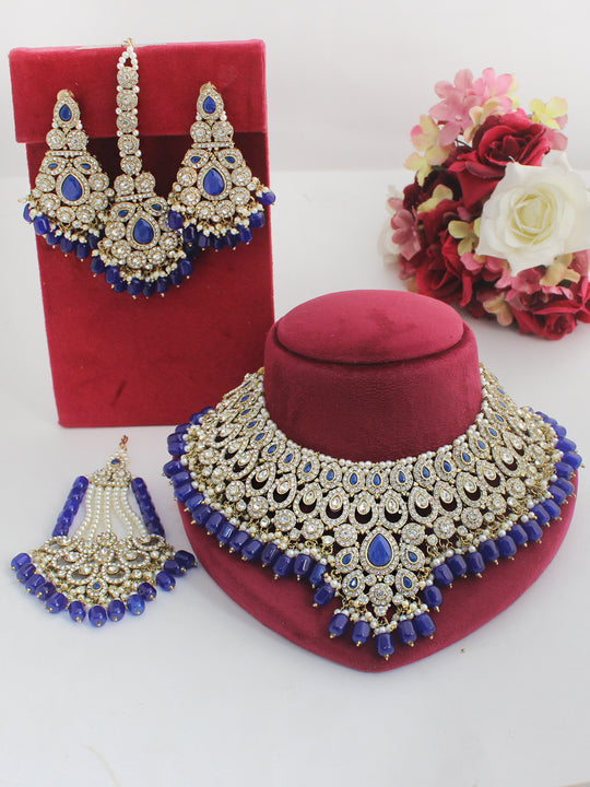 Somya Necklace Set-Blue