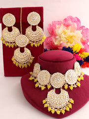 Aadhya Necklace Set-Yellow