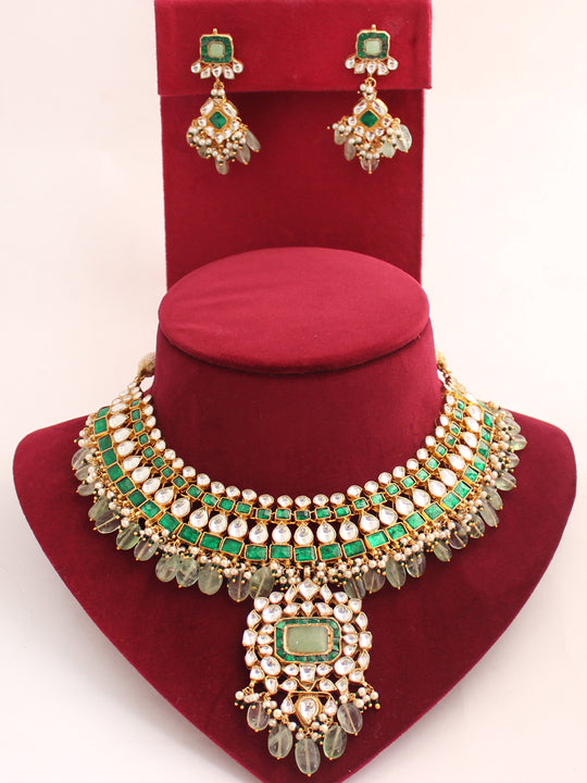 Sapna Necklace Set-Green