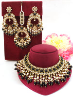 Fatimah Necklace Set-Black