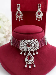Mexico Necklace Set-Ruby pink