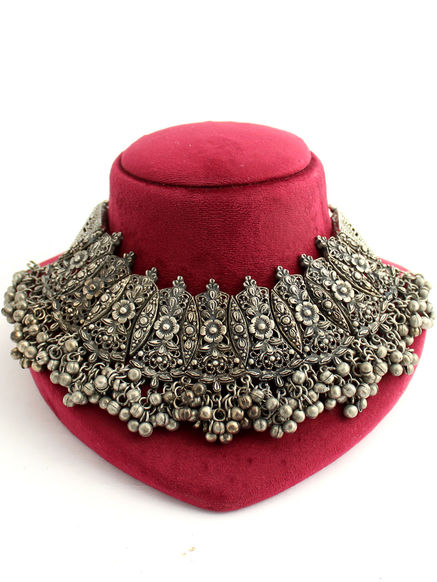 Delisha Necklace-Antique Silver
