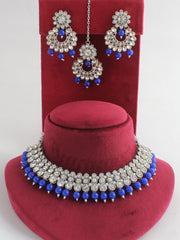 Lipi Necklace Set-Blue