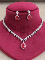 Nia Necklace Set-Maroon