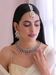 Priyanshi Necklace Set-Lavender