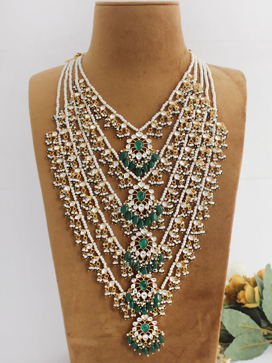 Meera Layered Necklace-Green
