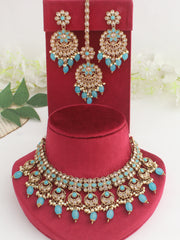 Devyanshi Necklace Set-Turquoise