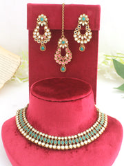 Rupal Necklace Set-Rama Green