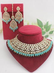 Sumona Necklace Set-Aqua