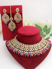 Sumona Necklace Set-Multicolor