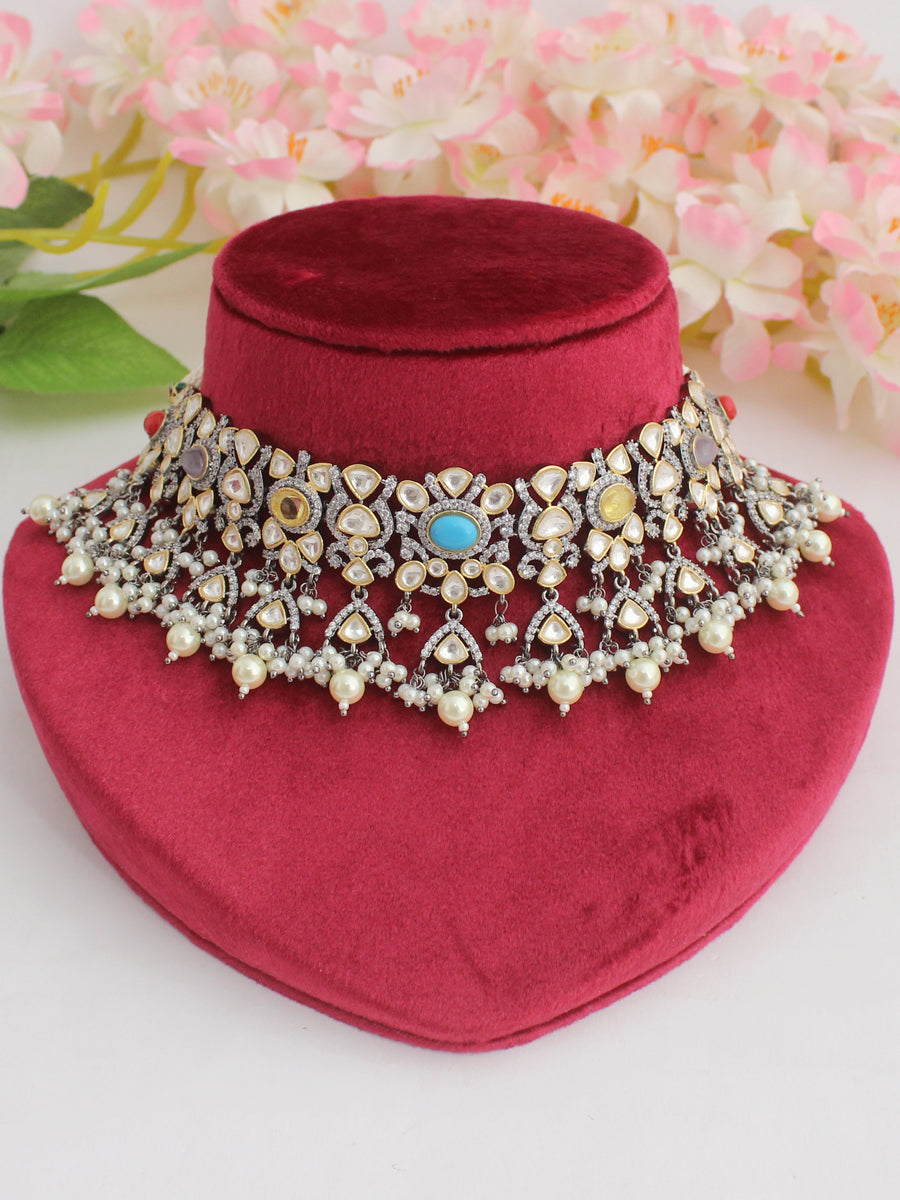 Lucknow Necklace Set-Multicolor