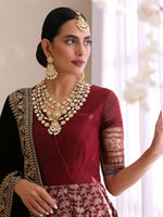 Shloka Layered Necklace Set-White