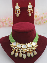 Netra Necklace Set-Mint Green
