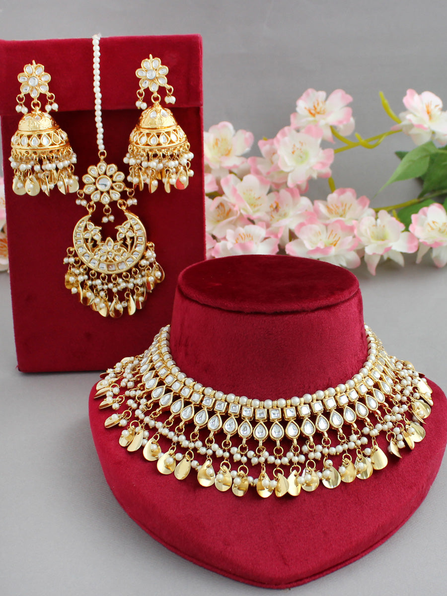 Kirat Necklace Set-White