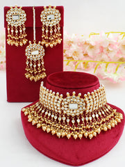 Simran Necklace Set-Golden
