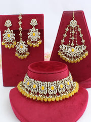 Nargis Necklace Set-Yellow