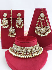 Nargis Necklace Set-White