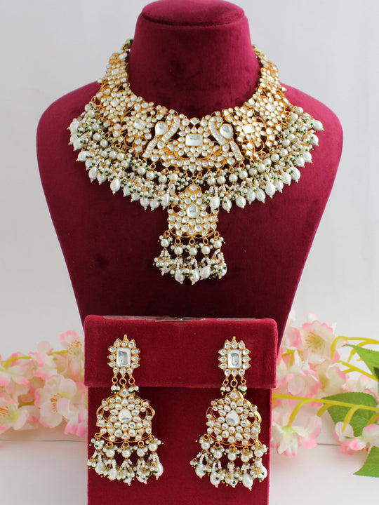 Urvashi Necklace Set-White