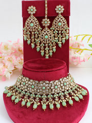 Sonali Necklace Set-Mint Green