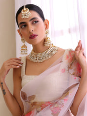 Shivanshi Kundan Necklace Set-White