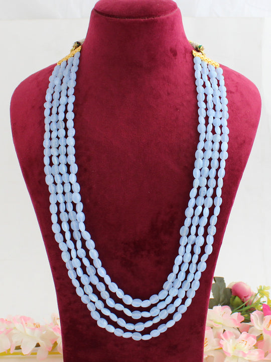 Sia Layered Necklace-Powder Blue