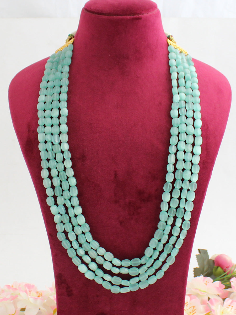 Sia Layered Necklace-Mint Green