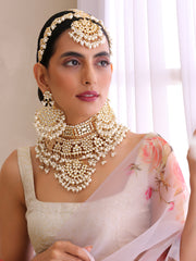 Dishani Necklace Set with Sheeshphool-Pearl