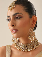 Shahin Necklace Set-Golden