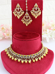 Shruti Necklace Set-Yellow