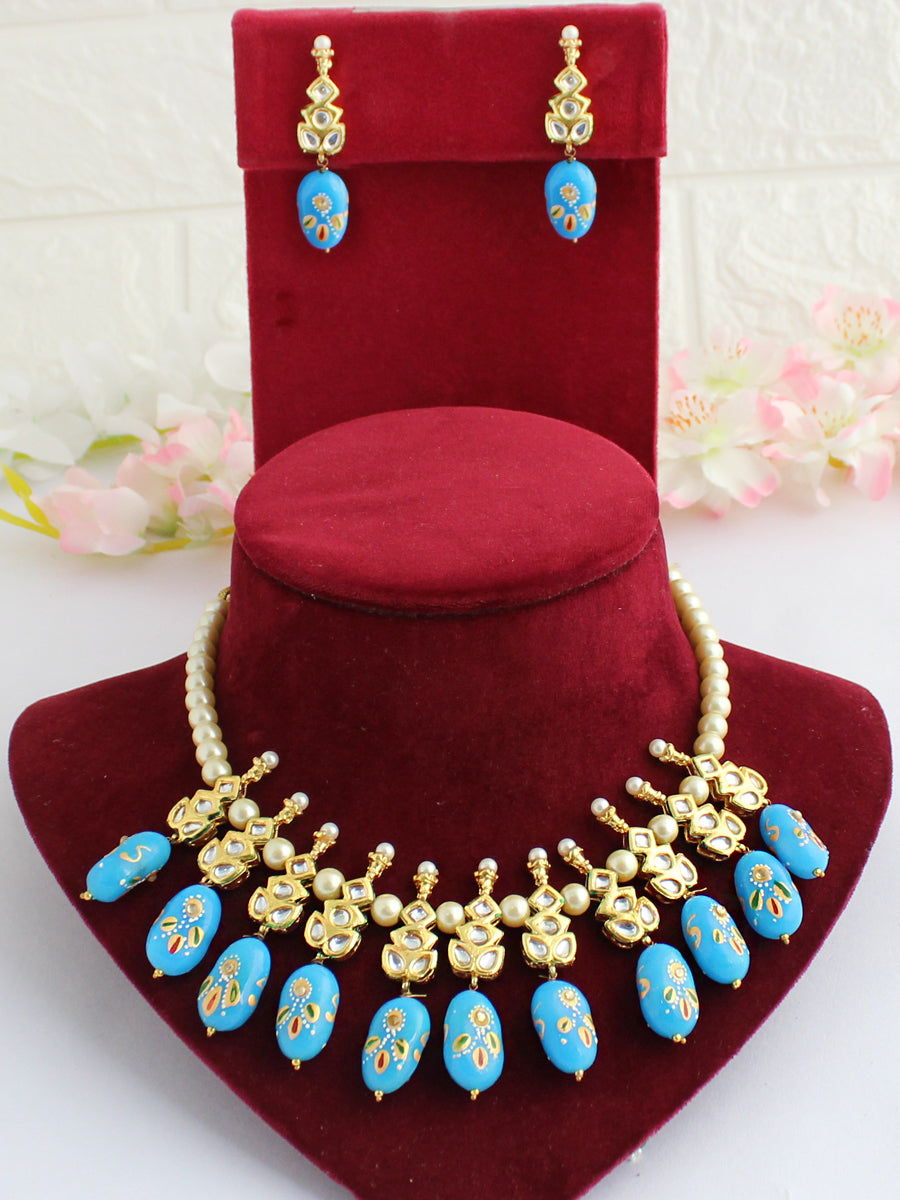 Avanti Necklace Set-Turquoise