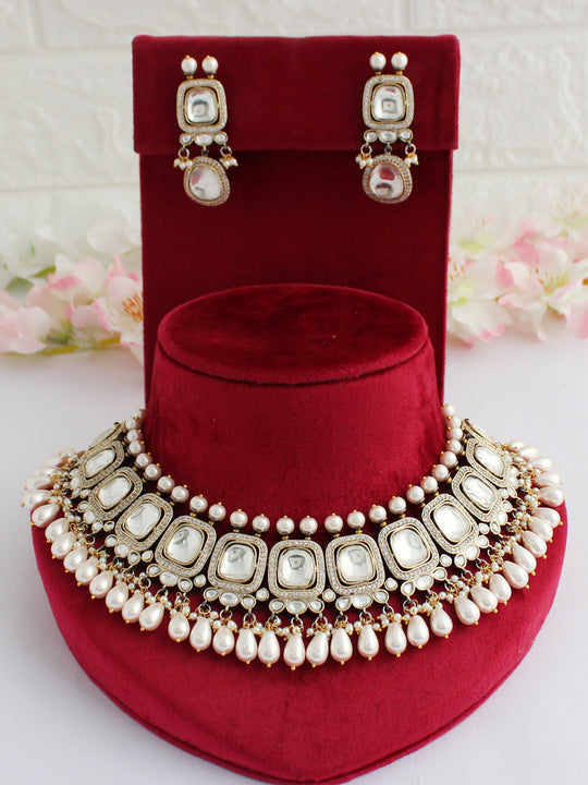 Karachi Necklace Set-Metallic