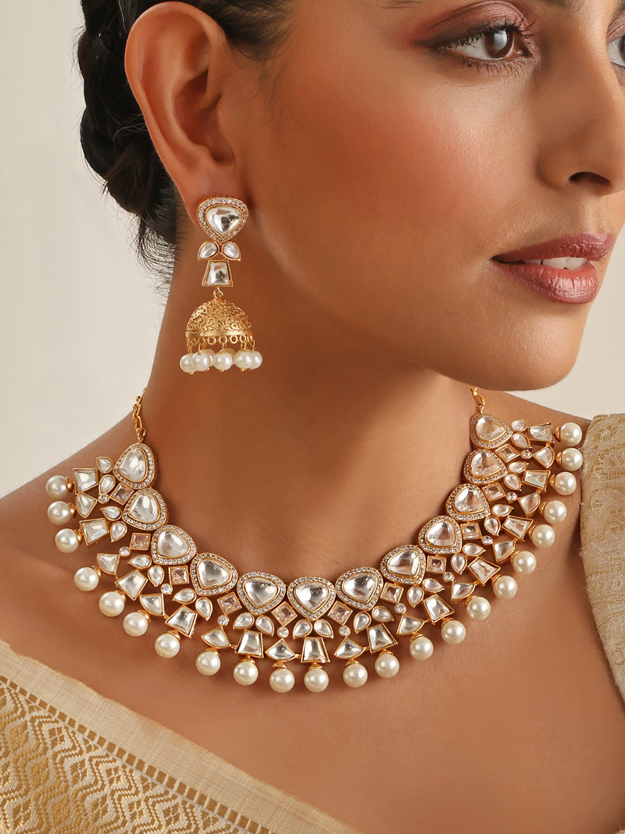 Bangalore Necklace Set- Metallic