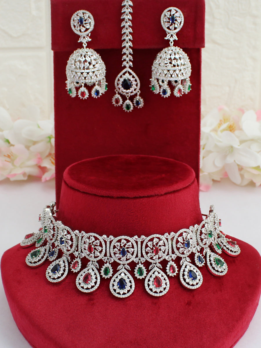 Nayra Choker Necklace Set – Indiatrendshop - Main Image