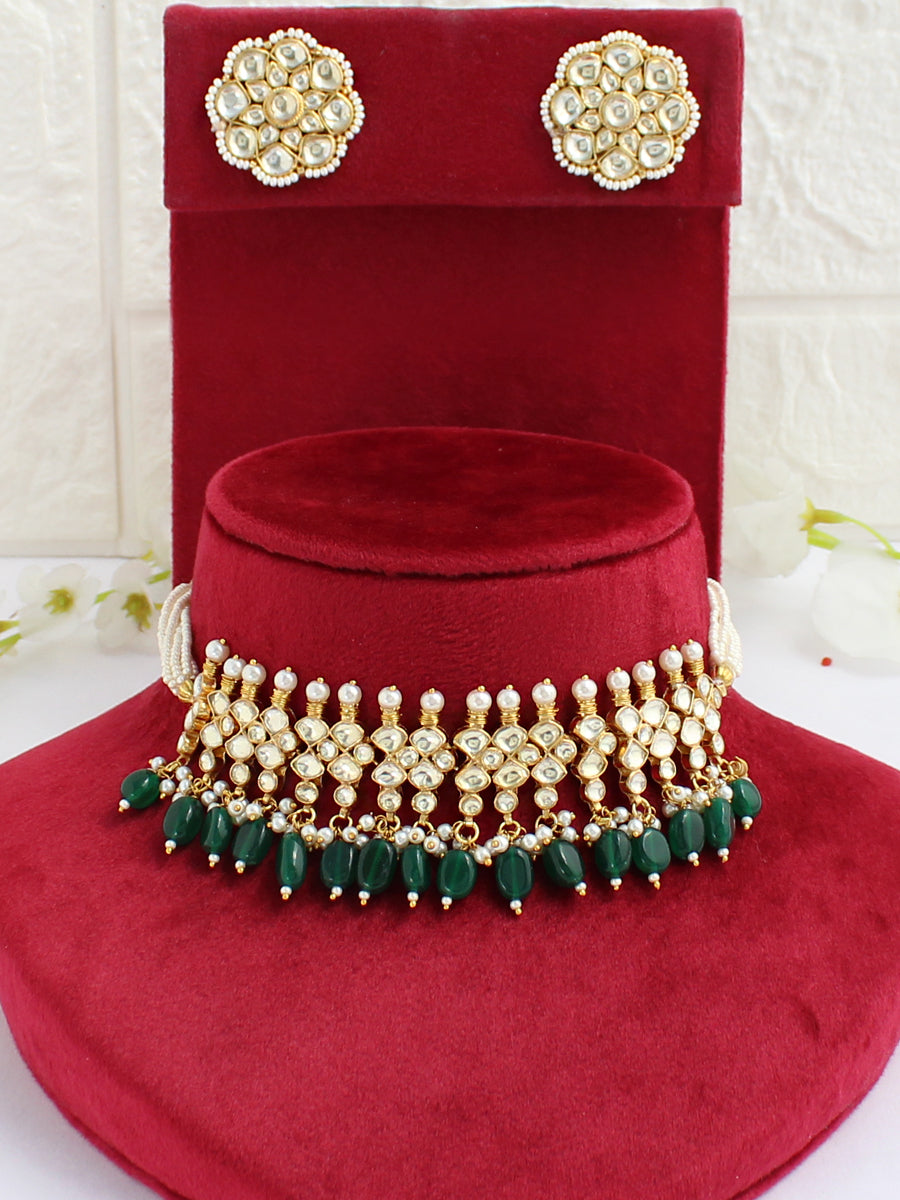 Ashima Necklace Set-Green