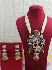 Vijaya Long Necklace Set-Multicolor