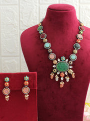 Indira Necklace Set-Multicolor