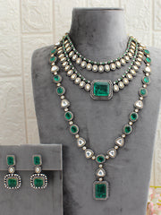 NYC Layered Necklace Set-Green