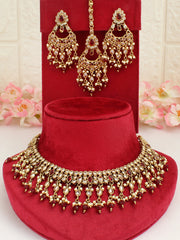 Roshini Necklace Set-maroon