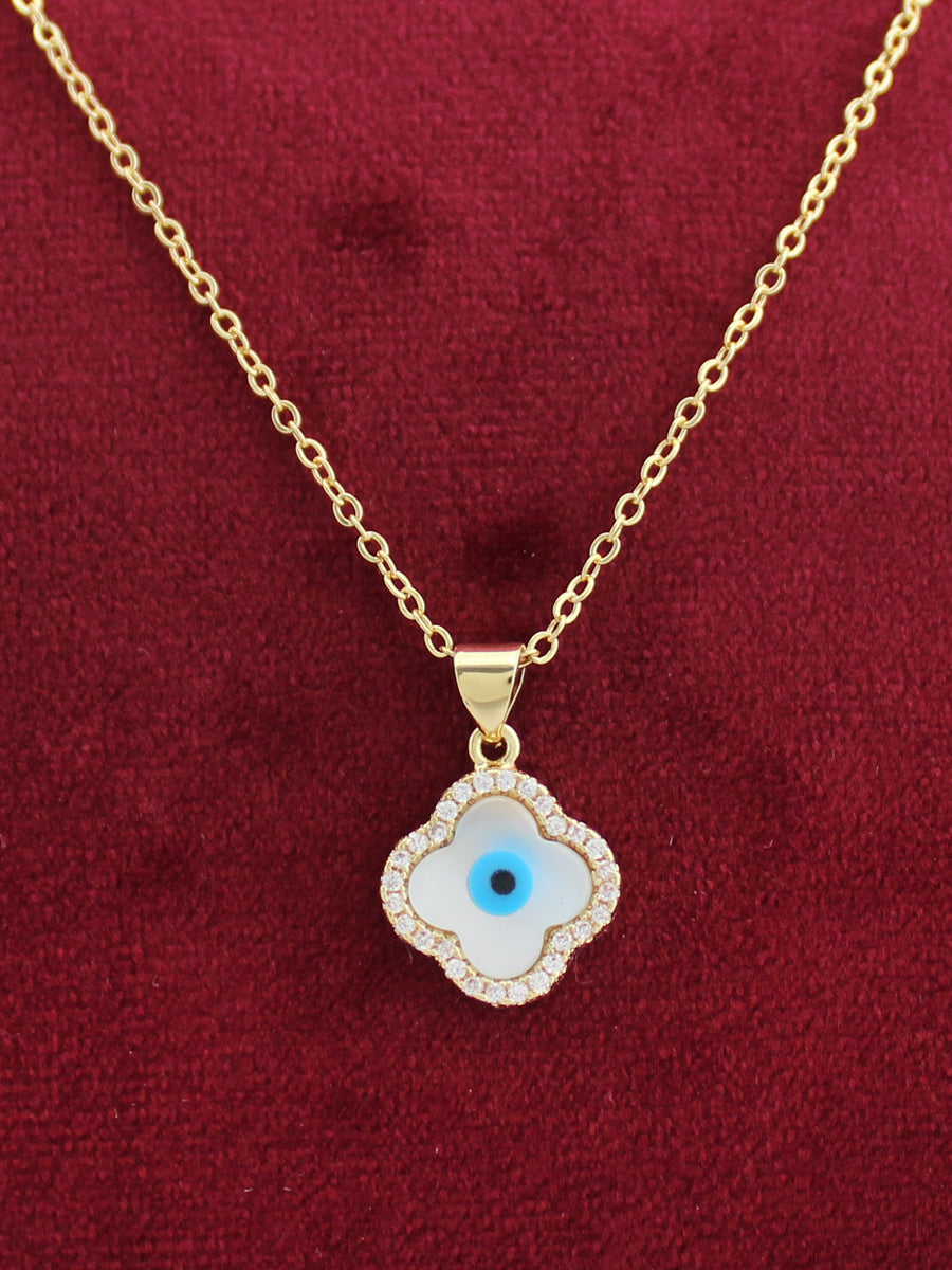 Clover Evil Eye Pendant Chain / Necklace