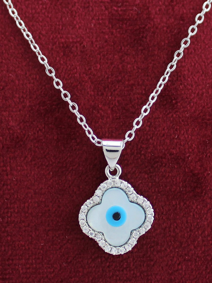 Clover Evil Eye Pendant Chain / Necklace